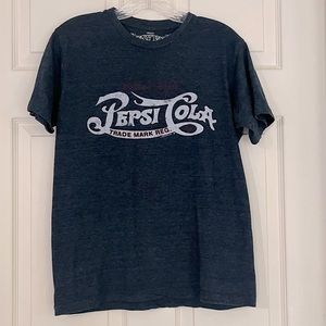 🌸3/$25 Pepsi Cola Screen Print Men’s Crew Neck T-Shirt, Navy Blue, Size Small